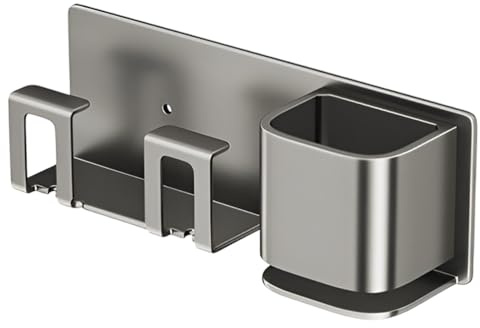 Portavasos para cepillos de Dientes No, portavasos de Pared - Portavasos montado en la Pared | Portaobjetos para portacepillos de Dientes con Taza de Enjuague bucal montado en la Pared para