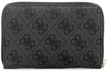 GUESS Laurel SLG Medium Zip Around Wallet Coal Logo
