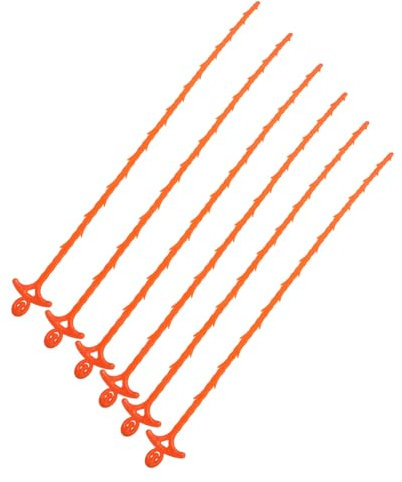 Serpiente para Desatascar Desagües de Plástico Naranja, 6 Piezas