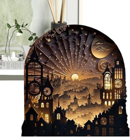 Puzzles de Madera para Adultos – Luz Nocturna con Carga USB, luz Nocturna de Madera, para Adultos Amantes de los
