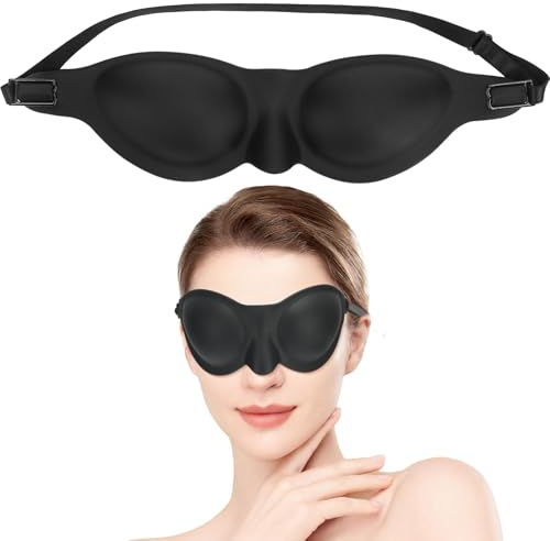Burutta Feuchtigkeitskammerbrille für trockene Augen, weiche Silikon-Schlafbrille, Augenmaske zum Schlafen (1 Stück)