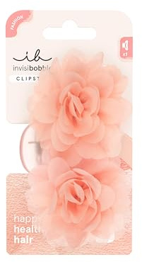 invisibobble Clipstar M Summer Rose (1 Stück) – Große Haarspange mit Blume für Damen & Mädchen – Haarklammer für dünnes Haar – Perfektes Oktoberfest Accessoire – Elegant & sicherer Halt