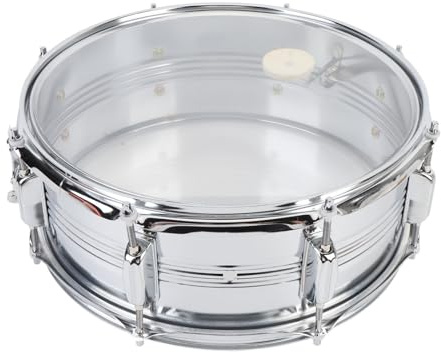 UPALDHOU 14,6 -Zoll -Legierungsstahl Stahl Snare Drum Anfänger Drum Kit Schüler Übung mit 8 Tuning Lugs Pappelholzholzschale Verstellbare Schultergurt für Auftritte