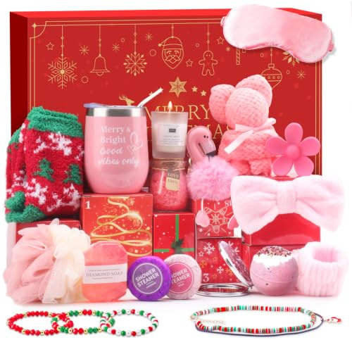 Peiranup Adventskalender 2026 für Frauen – 24 Tage voller Selbstfürsorge | Entspannungs-Set: Augenmaske, Becher, Badesalz, Kerze & mehr – tägliche Momente. Luxus für Mama, Frau, Schwester, Freundin