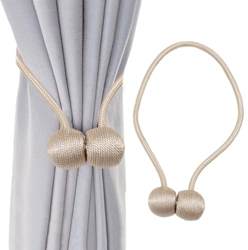 HABNI Lot De 2 Embrasses Rideaux Magnétiques,Attaches De Rideau Support Attaches, Rideaux Embrasses À Rideaux Attaches De Rideaux Pour Salon, Chambre, Salle À Manger & Salle De Bain
