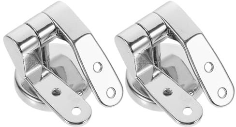 KOMBIUDA Cerniera Regolabile per Sedile Wc in Acciaio Inossidabile e Abs Kit Fissaggio con Viti Accessori per Tavoletta Wc Silenziosa e Facile da Installare