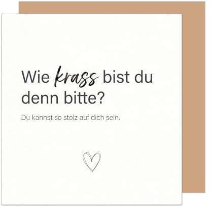 Edition Seidel Premium quadratische Glückwunschkarte zur bestandenen Prüfung mit Umschlag. Karte Grußkarte Spruch Sprüche Abschluss Abitur Bachelor Master Uni Erfolg Mann Frau (PRQ129 SW026)