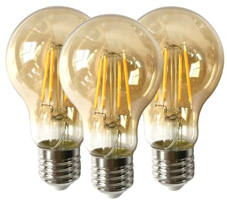 Linqzxz 3 Stück E27 LED Glühbirne Vintage, 10W ersetzt 100W, 2300K Warmweiß | E27 Edison Lampe Filament Retro Bernstein, 1210 Lumen, Nicht-Dimmbar,Ideal für Haus Esszimmer Küche Hotel