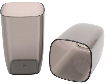 Bicchieri Portaspazzolino in Plastica Resistente per il Bagno, Facili da Pulire, Dimensioni Compatte, Ideali per Dormitori, 2 Pezzi (501-600ml)