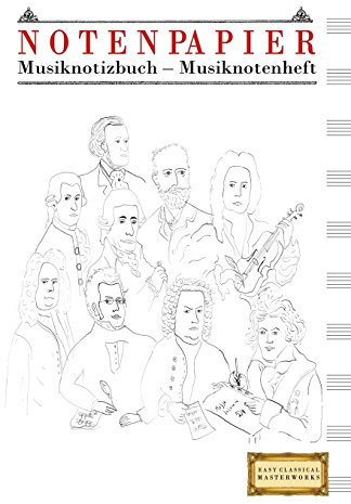 Notenpapier: Musiknotizbuch – Musiknotenheft (13.97 x 21.59 cm)(A5)
