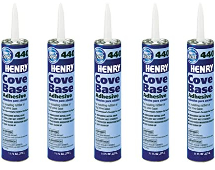 Hentry 12105 Cove Base Adhesive, Beige, 11 Oz Cartridge, Pack of 5