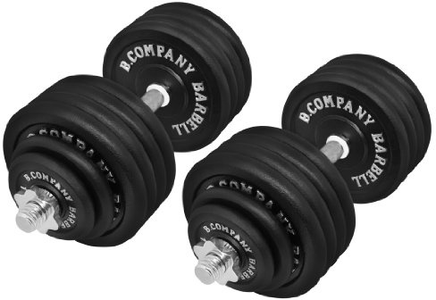 Bad Company Guss hantelset 100 kg (2 x hantelstänger 51 cm, 4 x 1,25, 4 x 2,5 och 16 x 5 kg hantelskivor) hantelset, hantlar, vikter