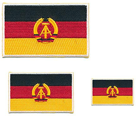 hegibaer 3 Deutschland DDR Flaggen Berlin Germany Flags Patch Aufnäher Aufbügler Set 0655