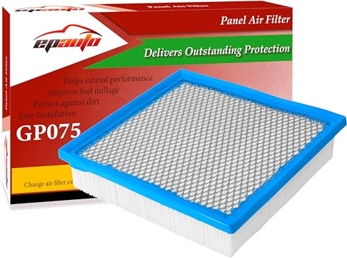 EPAuto GP075 (CA10755) Engine Air Filter, Replacement for Lexus RX350, Toyota Camry, Sienna, Highlander, Jeep Grand Cherokee, Dodge Durango - Fits V6 Engines (2010-2025)