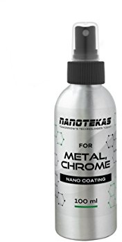 Nanotekas NANO-BESCHICHTUNG für Metall Chrom Edelstahl Weißflecken-Schutz NEUE wasserabweisende Schutzschicht 100 ml