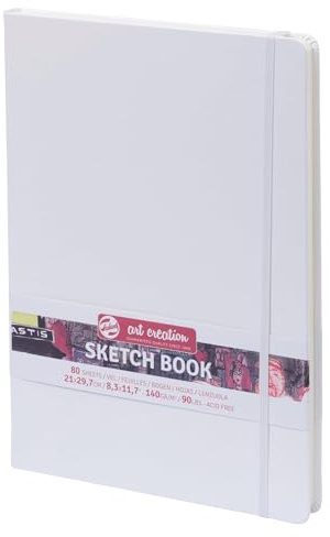 Talens Sketch Book Skizzenbuch DIN A4, 21x29.7cm, 140g/m², 80 Blatt, Weiß