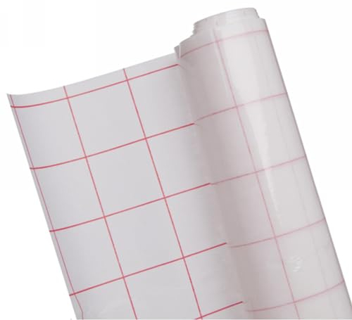 G4GADGET Clear Sticky Back Plastic Book Cover Film 50cm x 3 Meter – Self Adhesive Contact Paper – Transparent Vinyl Wrap with Grid for Book & Document Protection