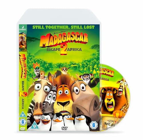 Tarifold DVD Protective Sleeve with Closing Flap for DVD Storage, Space for DVD and DVD Cover, 100/Pack (10281) | Saves up to 70% Storage Space, Scratch Resistant, Durable 120-Micron Polypropylene, Holds DVD and Cover Art Insert