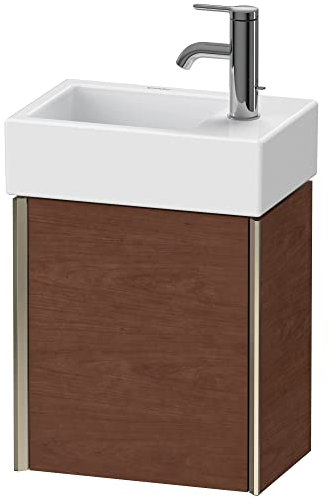 Duravit XViu 4230R Mueble Mural, 1 Puerta a la Derecha, para Lavabo Vero Air 072438, 364x234 mm, Color: champán Mate/Nogal Americano