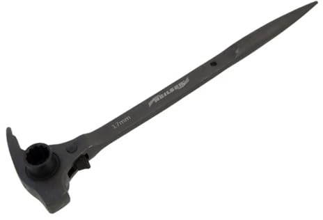 Neilsen CT5066 17mm 21mm Ratchet Scaffolding Wrench 24 Tooth Ratchet Mechanism Claw Hammer Head Pry Bar Handle Chrome Vanadium
