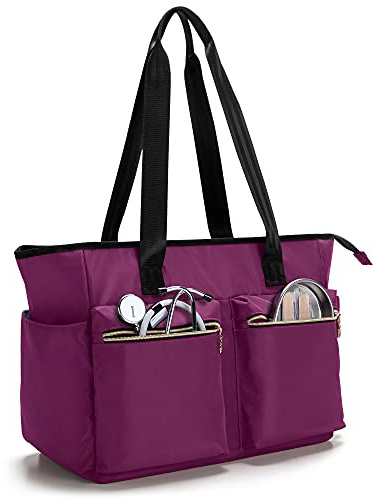 Damero Borsa da lavoro per infermiera, Borsa da lavoro portatile per infermiera per chiamate a domicilio, Donna, Forniture mediche, Grigio