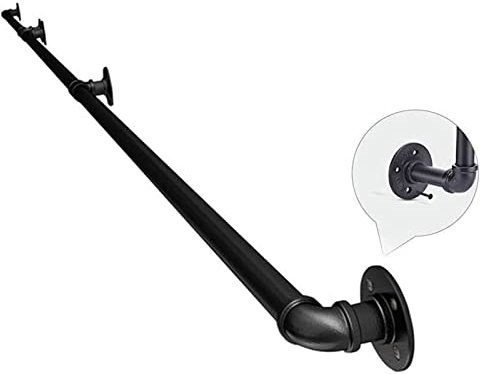 RTY-BY Securite Rampe Main Courante pour escalier Rambarde Fer forgé Garde-Corps Terrasse Fenetre Balcon Parapet Barre Appui Rail d'extérieur Kit de Soutien à la Main, Support 200kg (Size : 450cm)