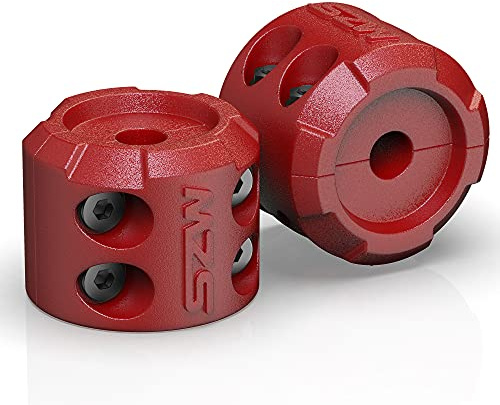 MZS Winch Stoppers Rubber Hook Cable Stop Line Rope Saver Compatible with ATV UTV Trucks Trailers Off-Road Vehicles Prevent Pulling Eliminate Abrasion Bouncing Red (Pack of 2)