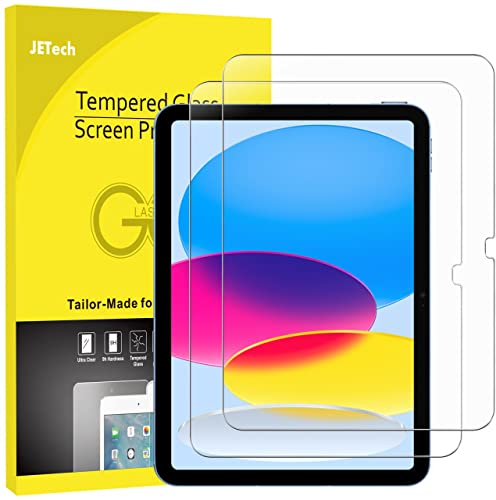 JETech Screen Protector for iPad (A16) 11th/10th Generation (2025/2022), 9H Tempered Glass Film, HD Clear, 2-Pack
