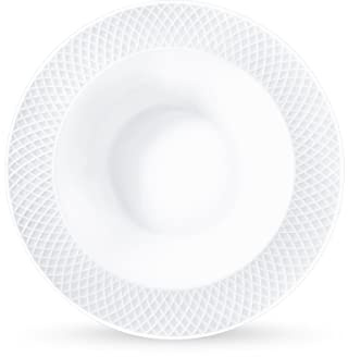 Wilmax | Platos – 2 unidades, 22,5 cm de diámetro, platos hondos de porcelana blanca, aptos para lavavajillas, platos hondos, en elegante caja de regalo