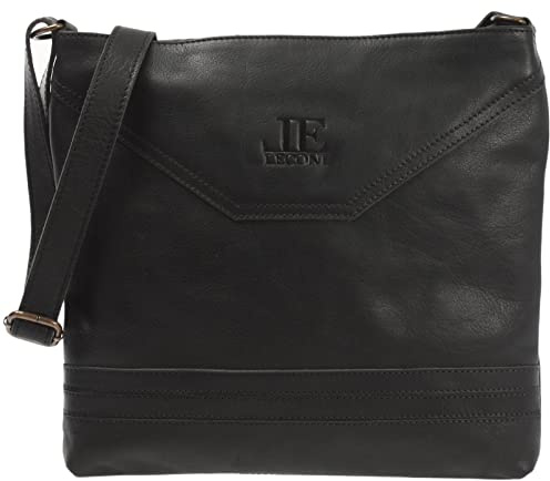 LECONI Schultertasche Damentasche Umhängetasche natur weiche Ledertasche Handtasche Damen Leder 32x28x5cm LE0066
