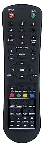 AULCMEET Telecomando di ricambio adatto per TV Akai AK-VJ5516UHDSM AKTV503 TVL553 AKTV197LED