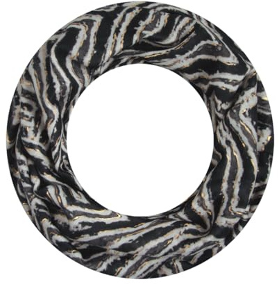 Majea Loop Schal Damen Schlauchschal Halstuch schmaler Loopschal (880050) (schwarz 13)