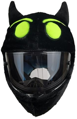 Motorradhelm Abdeckung, Männer Frauen Lustige Plüsch Motorrad Helm Abdeckungen Cartoon Niedliche Integralhelm Schutzhülle Staubschutzhülle für Motorradhelm