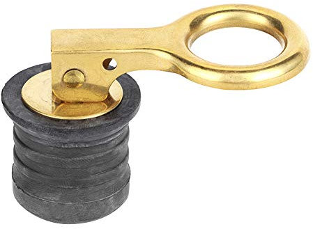Majatou Bootsstopfen, Bootsablassstopfen-Set für 1-1/4-Zoll-Löcher, Messing-Gummi, Festsitzender Bootsablassstopfen, Marine-Bootszubehör, Bootsstopfen, Ruderboot-Zubehör