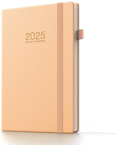 TDOLISSTE - Kalender 2025 Wochenplaner A5 Terminplaner für Lehrer, Schüler, Büro, Mehrsprachiges 1 Woche 2 Seiten, Januar 2025 - Dezember 2025 (Rosa)