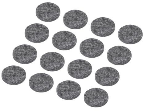 QUARKZMAN 24 stycken självhäftande filt 35 mm rund liten filtglidare för stolar, halkfria kuddar, möbeltassar, stolben, skydd förhindrar repor för möbler, hårt golv, mörkgrå