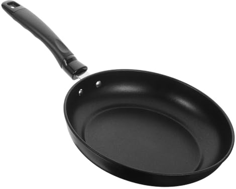 Cabilock 24cm Non-Stick Egg Pan Mini Frying Pan for Omelette Pancake and Sandwiches Thicken Saucepan Maifanite Stone for Easy Cooking Black Random Style