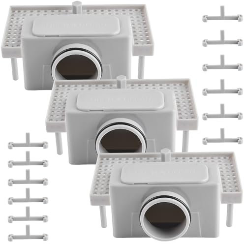 3 pezzi per canalina doccia sifone, filtro per canalina doccia con 4 fibbie per canalina doccia, filtro per scarico dei capelli, filtro per canaline doccia con tappo antiodore, acchiappasole scarico