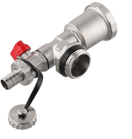 Messing Heizungsverteiler Automatische Entlüfterkreishähne G1 DN25 Gewinde Automatischer Entlüfter für Fußbodenheizung Heizkörperkreise (Rot)