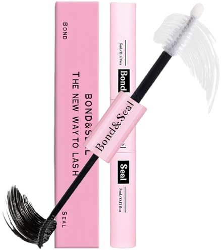 Lash Bond and Seal, 2-in-1 Mascara & Eyelash Glue Kit, Waterproof Extension Glue for DIY Lashes, Super Strong Hold Adhesive for Sensitive Eyes