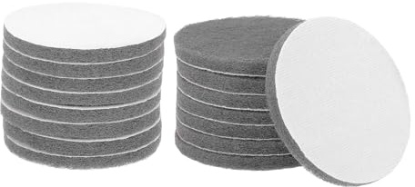 sourcing map 16 spugne abrasive a grana 800 da 12,7 cm, per trapano elettrico a cerchio e ad anello, per la pulizia della cucina domestica, colore grigio