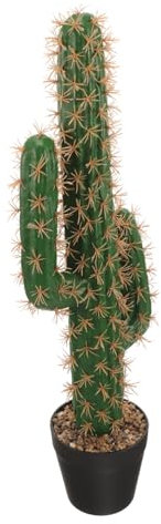 Cactus Artificial en Maceta, Planta Tropical de Plástico, Bonsái Decorativo