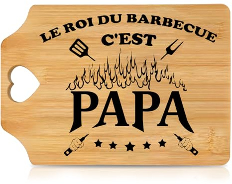 Cadeau pour papa, cadeau fete des peres-Idée Cadeau pour la Noël, Valentine et Fete des Grand Pere - planche à découper en bambou cadeau papa anniversaire