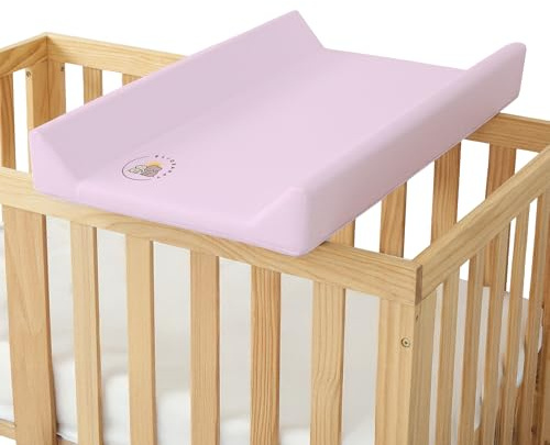 ElioraBay Wickelauflage Wickelplatte Wickeltisch Wickelbrett Wickelkommode 80×50×10 cm – robust, weich gepolstert & pflegeleicht – für Babybett, Kommode & unterwegs (rosa)