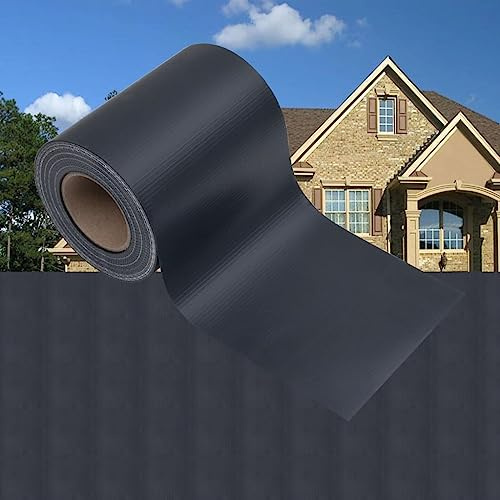 PVC Garden Privacy Screen, 35 x 0.19 m, Matte Dark Grey, UV Resistant, Wind Protection for Metal Fences, Outdoor Privacy Screen, Easy Installation with 20 Clips