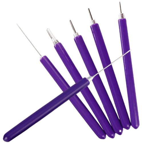 DOITOOL Set Penne per Quilling Carta 6 Pezzi Scanalature Ergonomiche, Strumento Compatto per Arrotolare Fiori di Carta, Kit Quilling per Principianti e Lavori Creativi Fai da Te