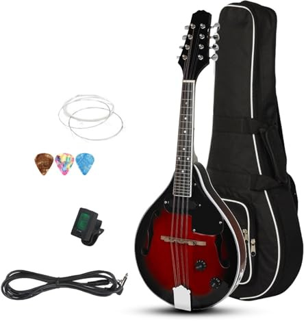 Mandolina Para Principiantes Juego De Guitarra Con Ecualizador Mandolina Eléctrica 8 Cuerdas Para Adultos Y Profesionales(2)