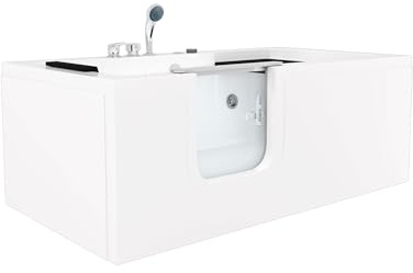 Seniorenwanne mit Tür S15WP-EH-L 160x85cm Einhebelmischer