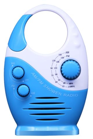 Kisangel Tragbares Am/fm Radio für Badezimmer mit Abs Material Kompaktem Design und Gutem Klang für Auto und Urlaub