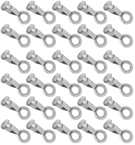 Artibetter Lot de 30 Attaches pour chaînettes de Stores, connecteurs pour chaînes à Billes, fermoirs à sertir à Boucle, Clips de Fixation pour Lampes de Plafond à Effet Brillant